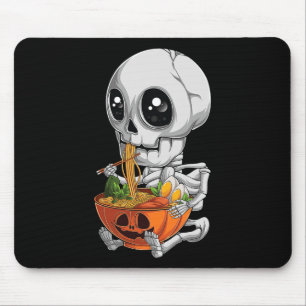 Kawaii Japanese Anime Skeleton Halloween Ramen Foo Mouse Mat
