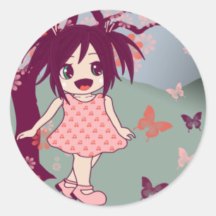 Kawaii Japanese Chibi Anime Manga Girl Stickers