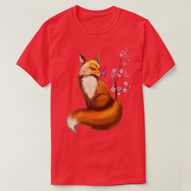Kawaii Japanese Fo Cherry Blossom Flower Sakura T-Shirt (Design Front)