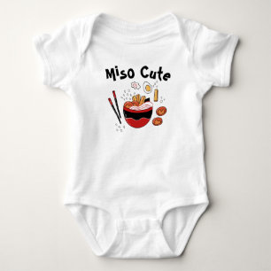 kawaii Japanese food ramen noodle soup miso cute Baby Bodysuit