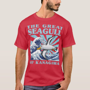 Kawaii Japanese Great Wave Great Seagull Cute Japa T-Shirt