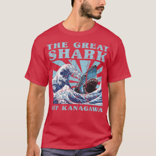 Kawaii Japanese Great Wave Great Shark Cute Japan  T-Shirt