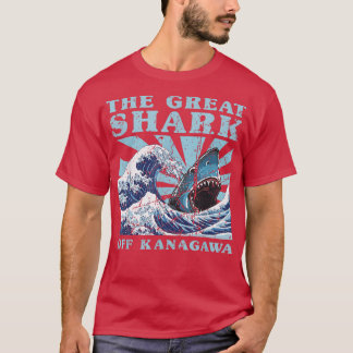 Kawaii Japanese Great Wave Great Shark Cute Japan  T-Shirt