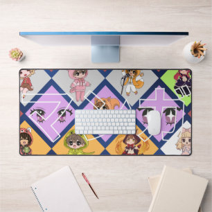 Kawaii Japanese Katakana Manga Anime Chibi Mousepa Desk Mat
