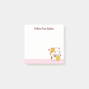 Kawaii Japanese Maneki Neko Good Luck Cat Post-it Notes