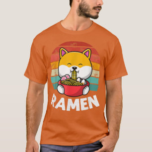 Kawaii Japanese Noodles Cute Anime Dog Shiba Inu R T-Shirt