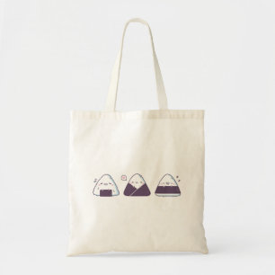 Kawaii Japanese Onigiri Rice Balls Doodle Tote Bag