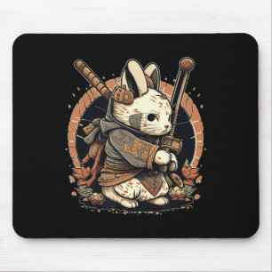 Kawaii Japanese Style Samurai Bunny Anime Mouse Mat