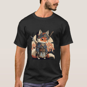 Kawaii Japanese Style Samurai Fox Anime T-Shirt