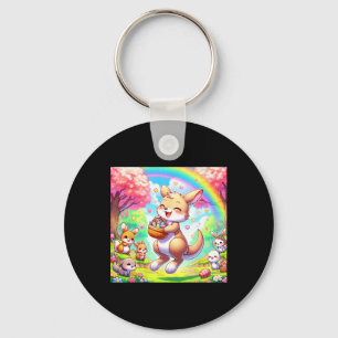 Kawaii Kangaroo Easter Adorable Easter Kangaroo Key Ring