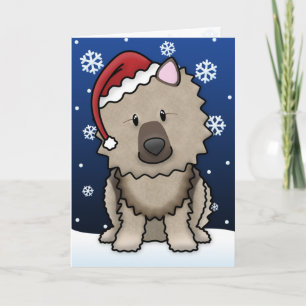 Kawaii Keeshond Christmas Card