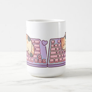 Kawaii Keyboard Gamer Cat Mug