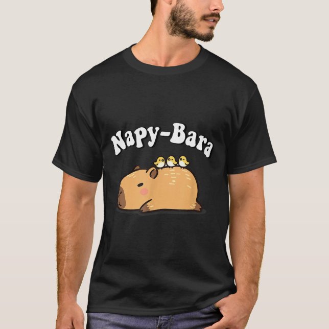 Kawaii Kids Sleep Napy Bara Boys Girls Capybara Pa T-Shirt (Front)