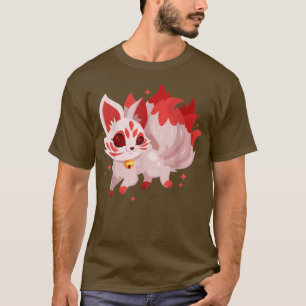 Kawaii Kitsune Nine Tails Japanese Fo Funny Anime T-Shirt