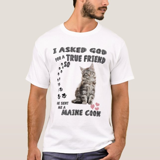 Kawaii Kitten Quote Mum Dad Lover Print, Cute Main T-Shirt (Front)