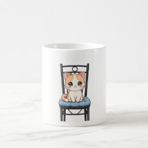 Kawaii Kitty Boss Mug with Shiny Eyes