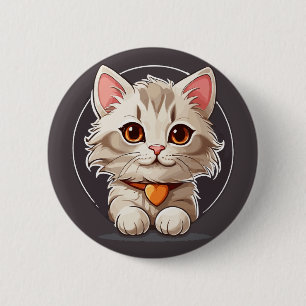 Kawaii Kitty Cat 6 Cm Round Badge