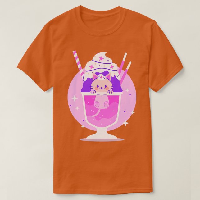 Kawaii Kitty Soda T-Shirt (Design Front)