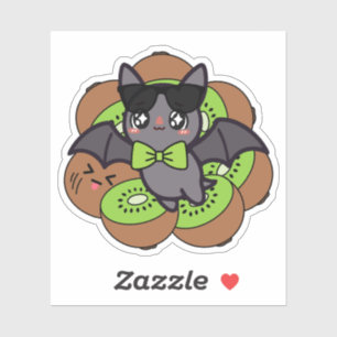 Kawaii Kiwi Bat with Sunglasses