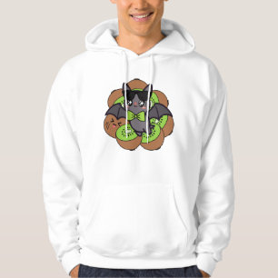 Kawaii Kiwi Bat with Sunglasses Hoodie