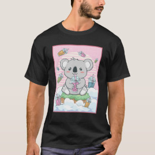 Kawaii Koala Bear Bubble Boba Milk Tea T-Shirt