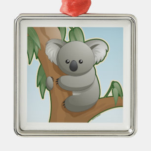 Kawaii Koala Metal Tree Decoration