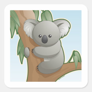 Kawaii Koala Square Sticker