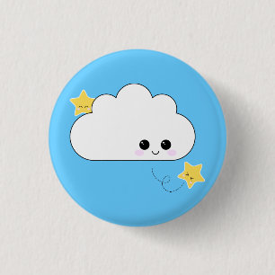 Kawaii Kokeshi Cloud Pin