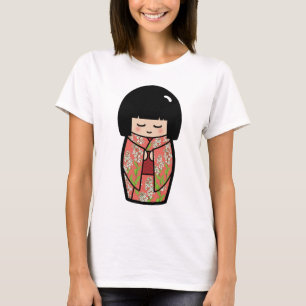 Kawaii Kokeshi (Pink) Japanese Doll Shirt