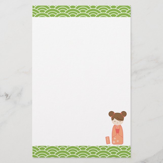 Kawaii Kokeshi Stationery (Front)