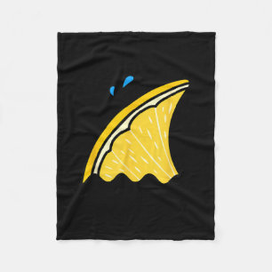 Kawaii Lemon Lime Shark Fin Funny Family Summer Fleece Blanket