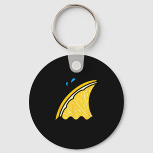 Kawaii Lemon Lime Shark Fin Funny Family Summer Key Ring