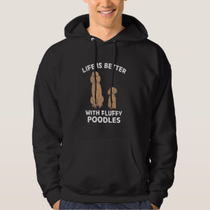 Kawaii Life Is Better With Fluffy Poodles Dog Love Hoodie