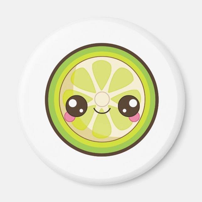Kawaii Lime Magnet (Front)