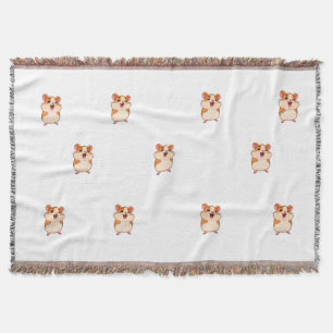 Kawaii Little Mouse Woven Blanket