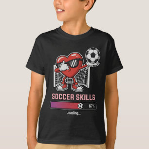 Kawaii Love Soccer Heart Skills Loading Win Mum Cl T-Shirt