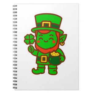 Kawaii Lucky Leprechaun Notebook