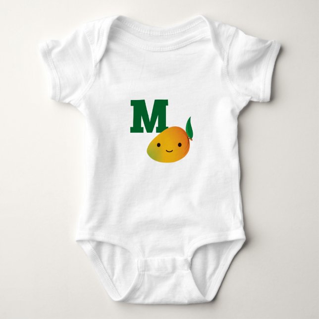 Kawaii M is for Mango Baby Bodysuit (Front)