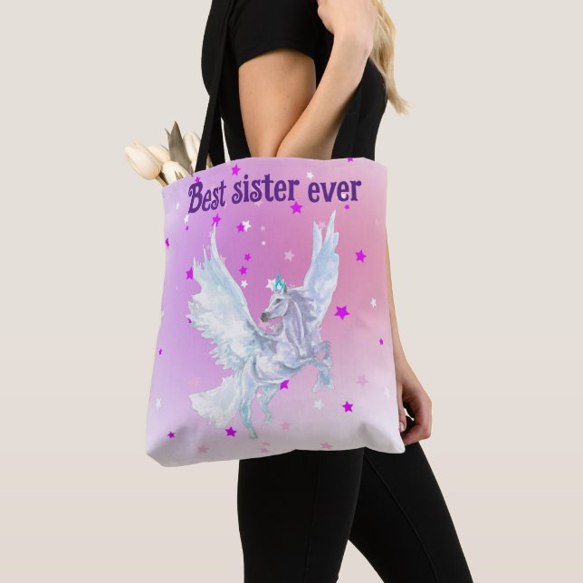 Kawaii Magical Fantasy Cartoon Design Tote Bag (Close Up)