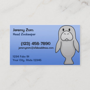 Kawaii Manatee Business Cards
