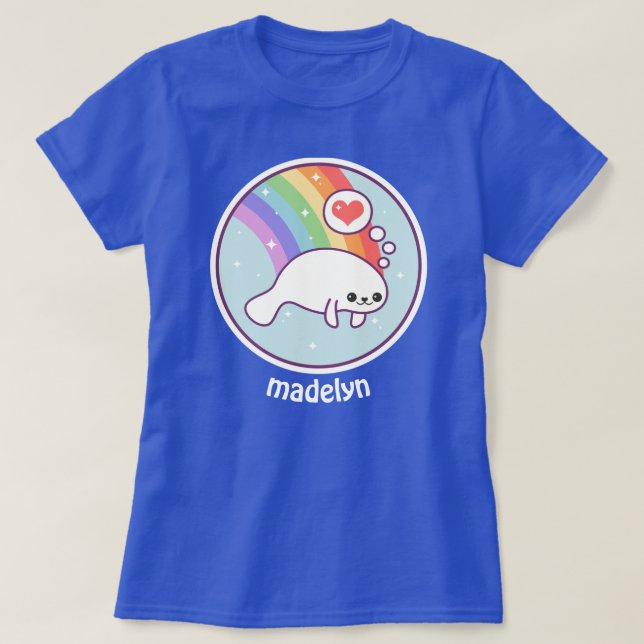 Kawaii Manatee T-Shirt (Design Front)