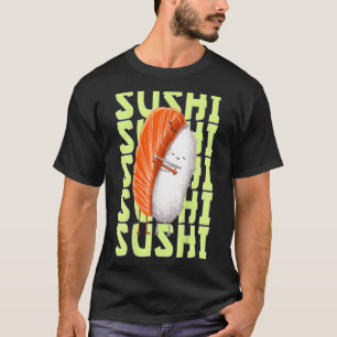 Kawaii Manga Sushi Cute Chibi Anime Nigiri Hugging T-Shirt