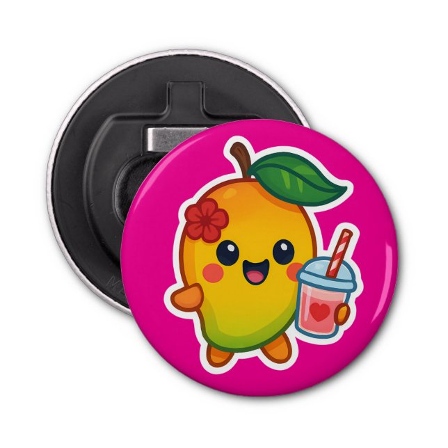 Kawaii Mango – Sweetheart Fruit with Heart Smoothi Bottle Opener (Front)