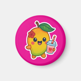 Kawaii Mango – Sweetheart Fruit with Heart Smoothi Magnet