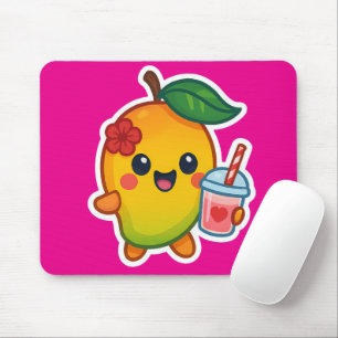 Kawaii Mango – Sweetheart Fruit with Heart Smoothi Mouse Mat