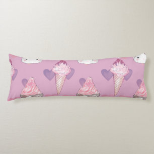 Kawaii Marshmallow & Ice Cream Pattern Body Cushion