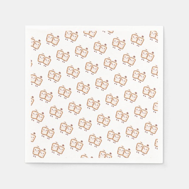 Kawaii Marshmallow Smores  Napkin (Front)