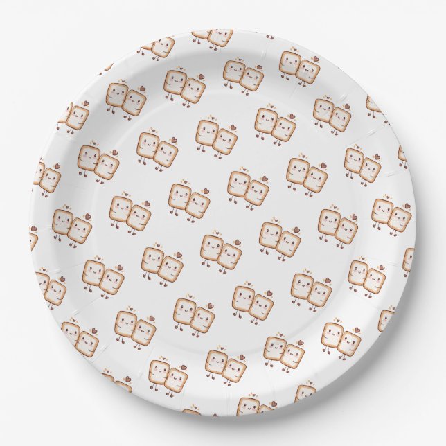 Kawaii Marshmallow Smores  Paper Plate (Front)