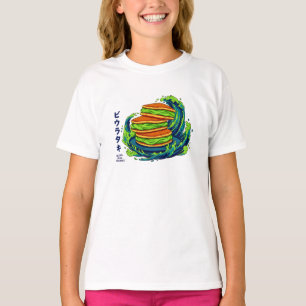 Kawaii Matcha Cream Pancakes Ocean Wave Art T-Shirt