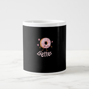 Kawaii Matching Couple Coffee And Donut Better Tog Large Coffee Mug